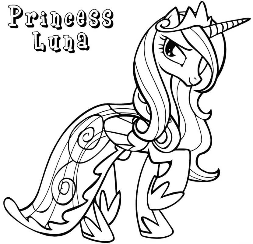 Magnificent Princess Luna Coloring Page