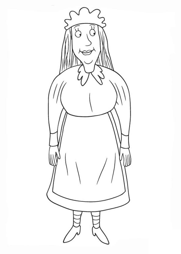Maid from Little Princess Coloring Page