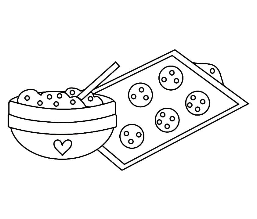 Making Cookies 1 Coloring Page