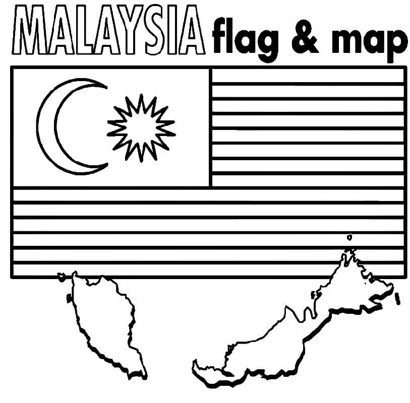 Malaysia Map and Flag