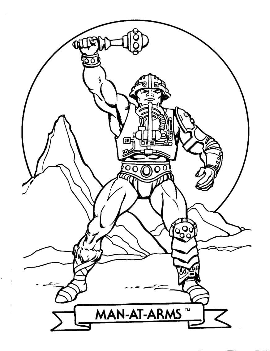 Man-At-Arms from He-Man Coloring Page
