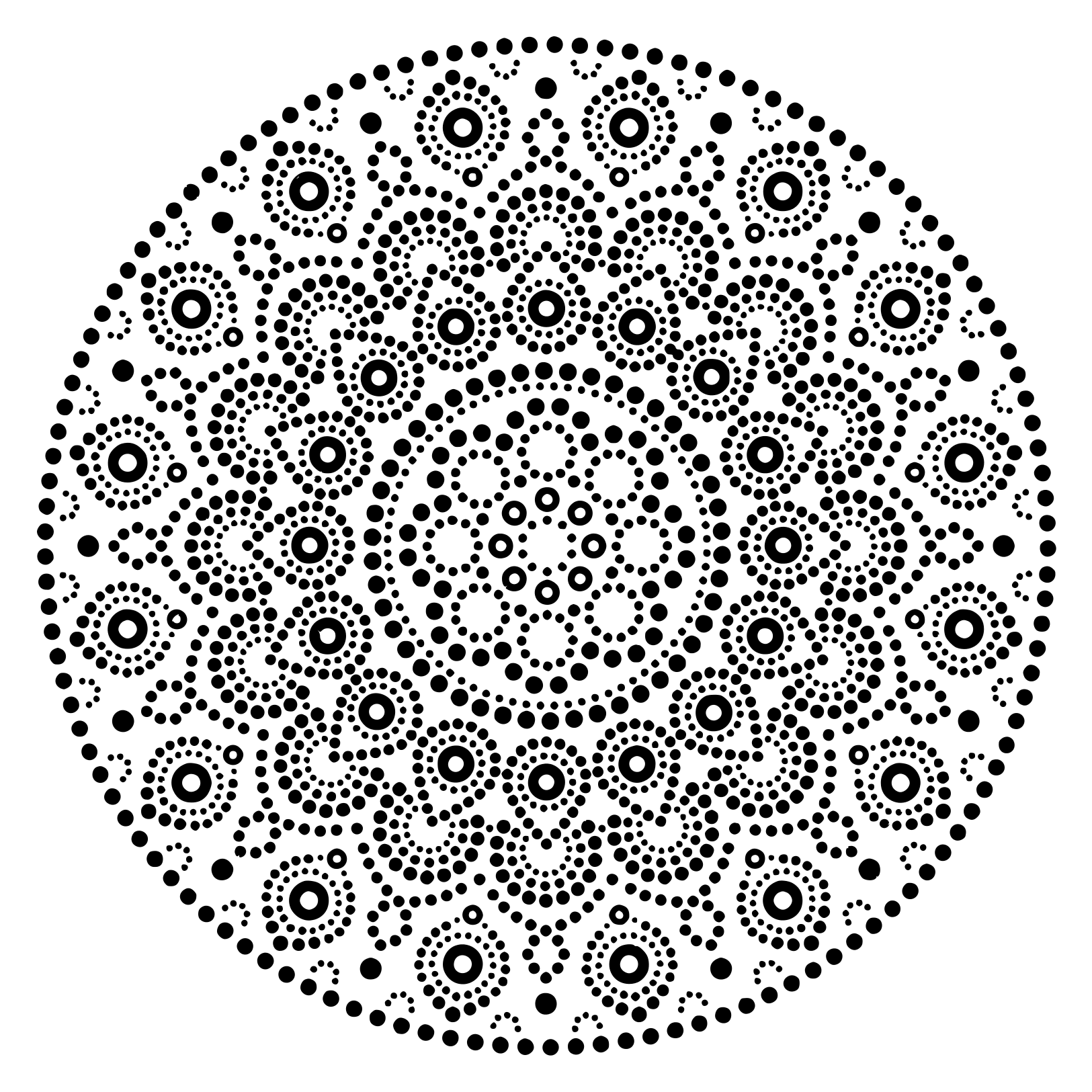 Mandala Design Dots Pattern Coloring Page
