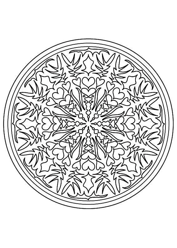 Mandala Difficult 9 Coloring Page