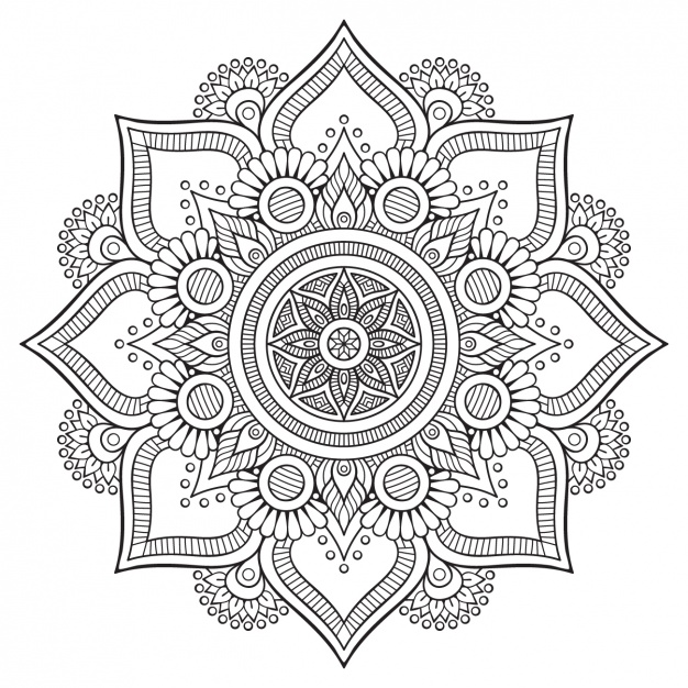 Mandala Floral Background Design Hd Coloring Page