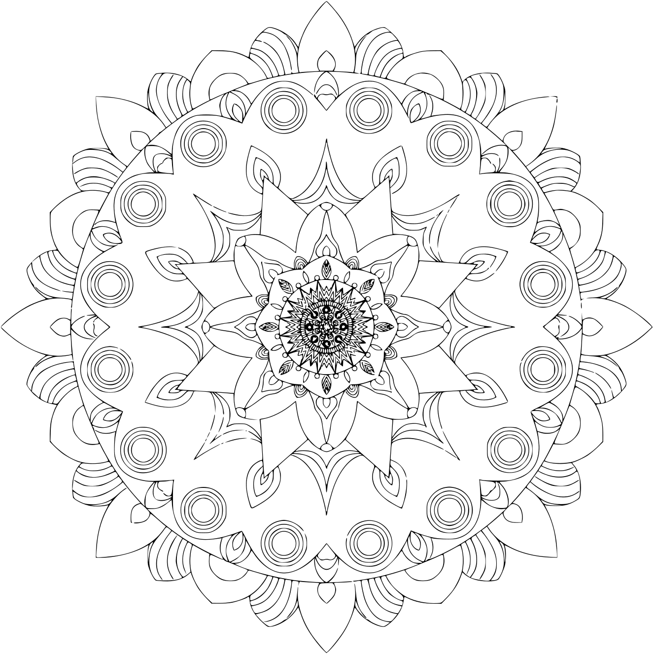 Mandala Islam Arabic Indian Moroccan Coloring Page