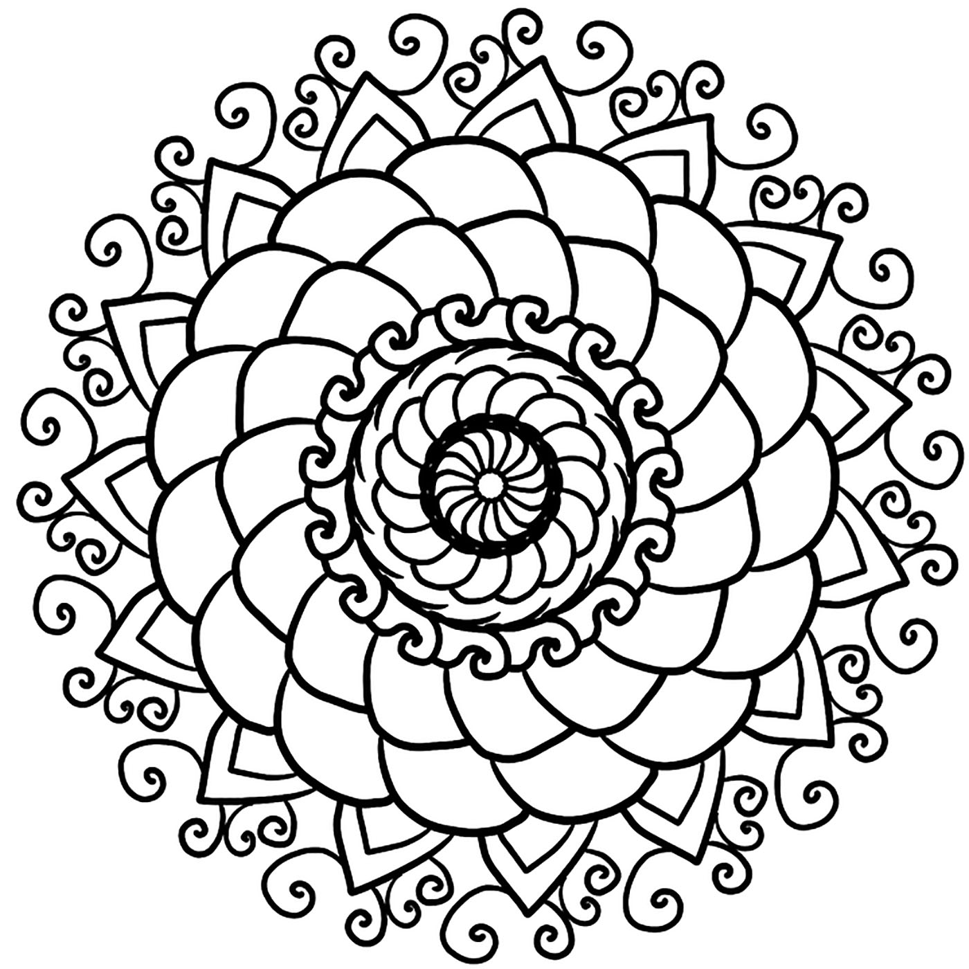 Mandala Sympa Coloring Page
