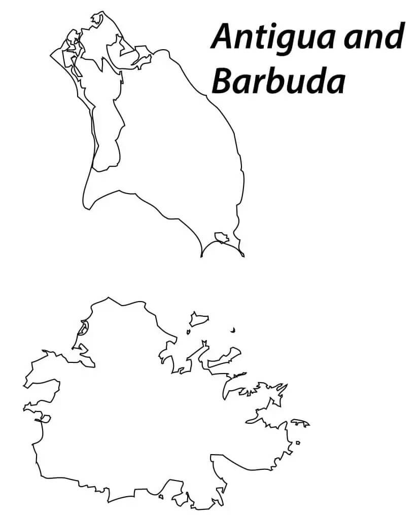 Map of Antigua and Barbuda 1