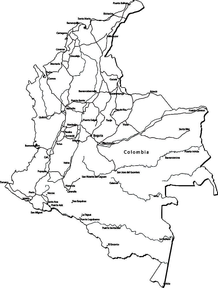 Map of Colombia 1