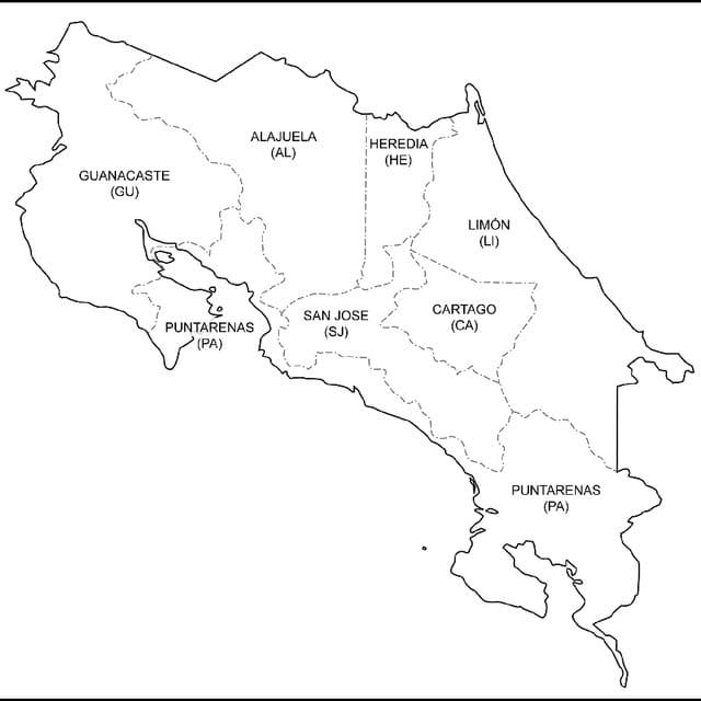 Map of Costa Rica 1