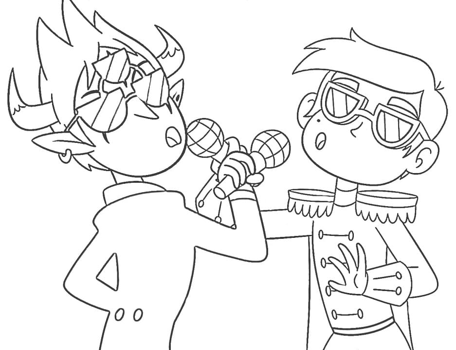 Marco and Tom Lucitor Coloring Page