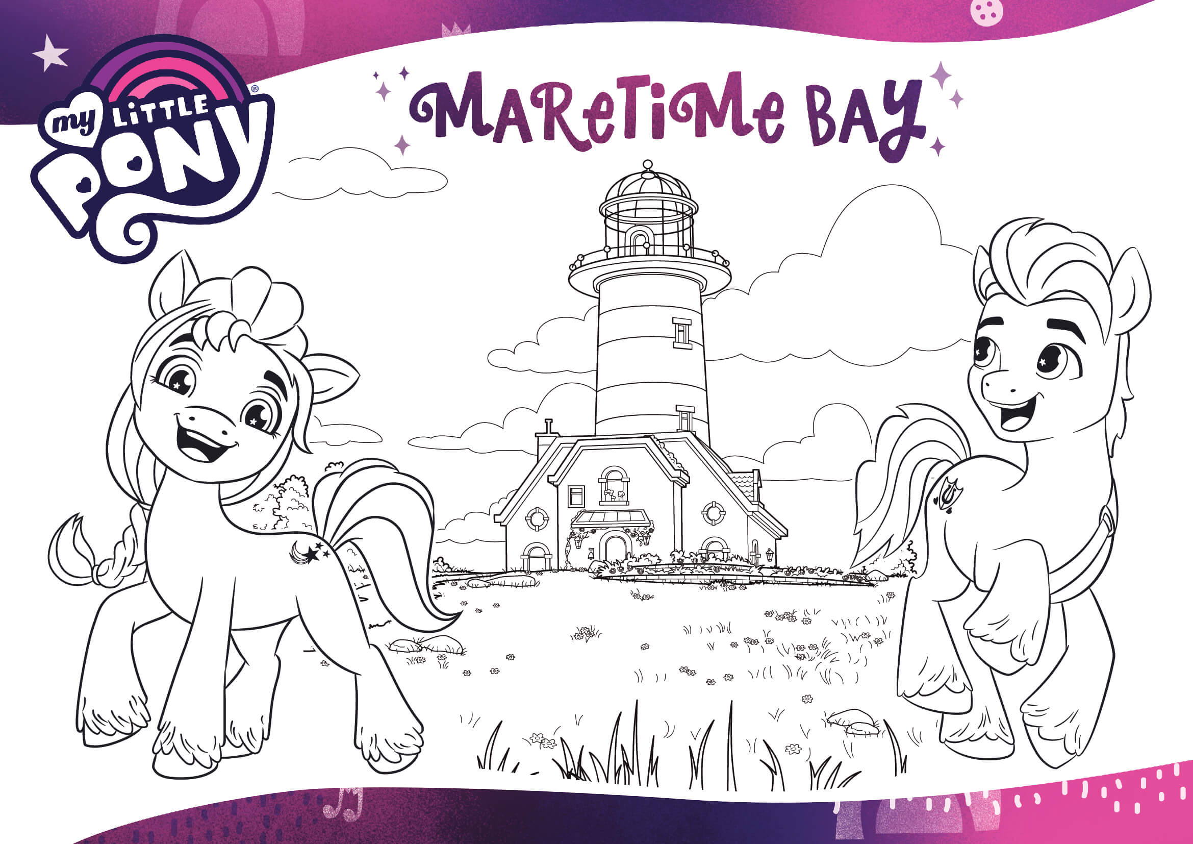 Maretime Bay Sunny Starscout Hitch Trailbrazer Ponies Mlp 5 Coloring Page