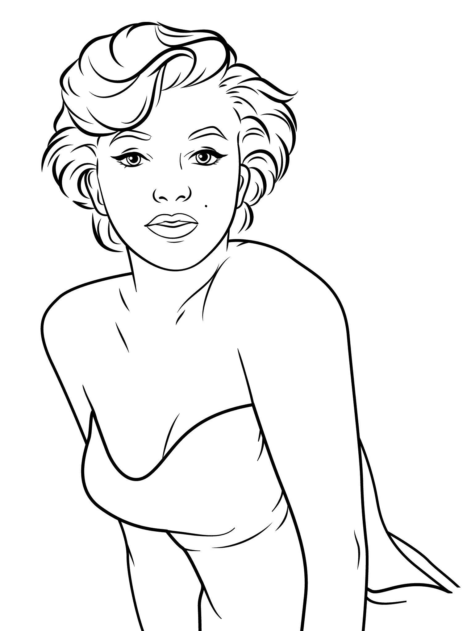 Marilyn Monroe Celebrity 2 Coloring Page