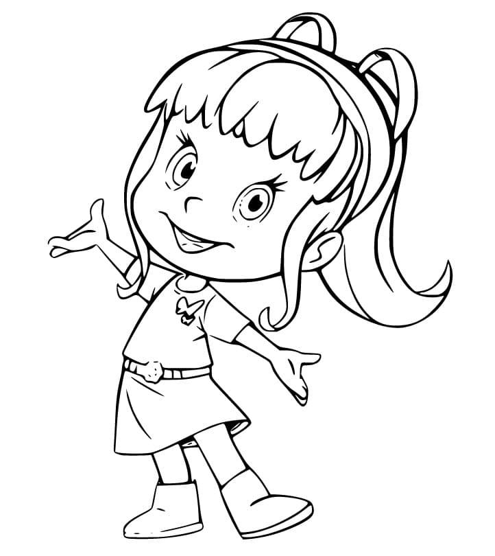 Maripi Telerin from Cleo and Cuquin Coloring Page