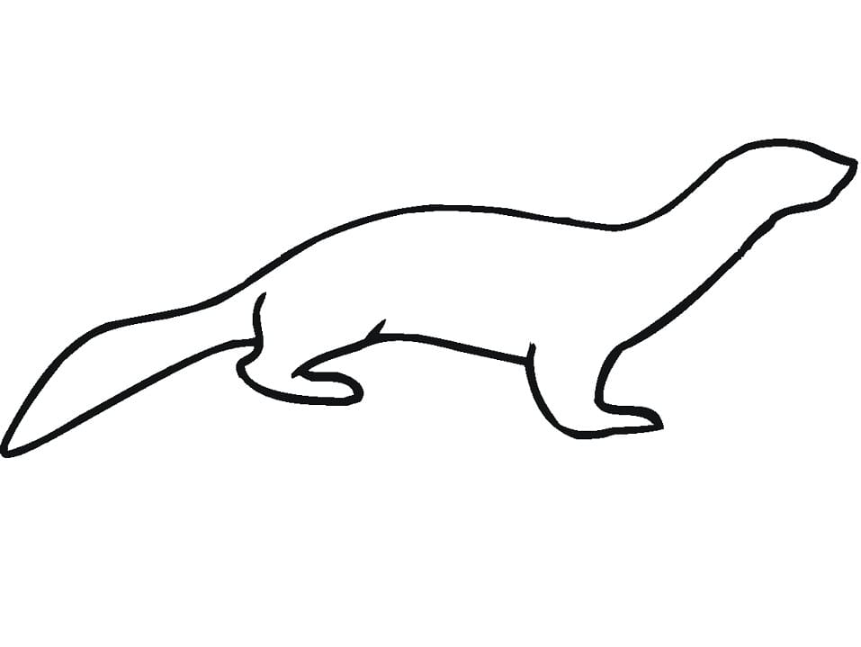 Marten Outline Coloring Page