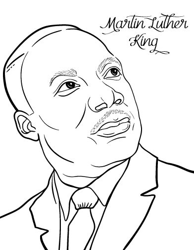 Martin Luther King Coloring page