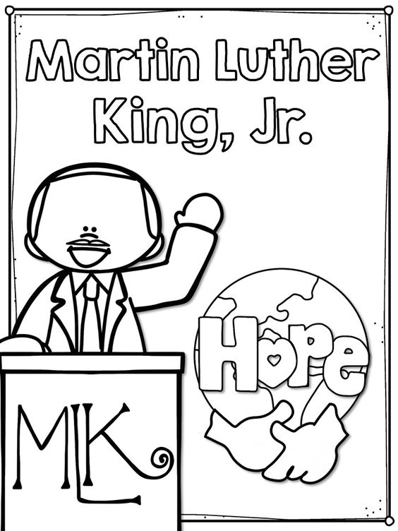 Martin Luther King Jr. Coloring Sheet