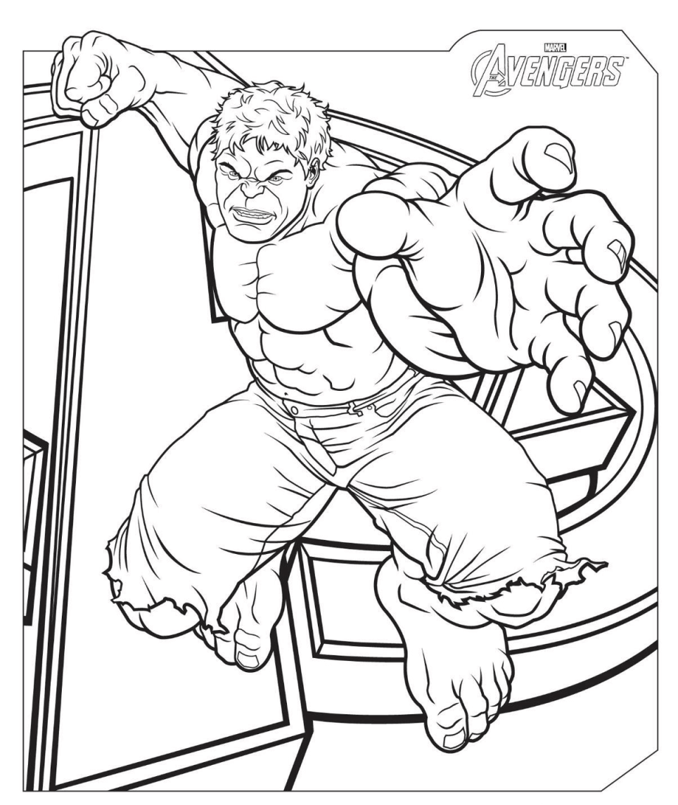 Marvel Avengers Hulk Coloring Page