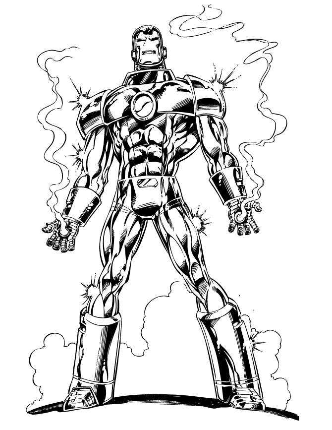 Marvels Iron Man Coloring Page