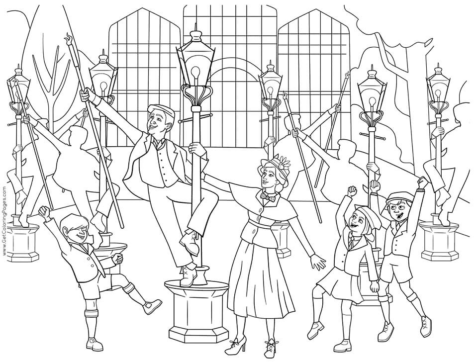Mary Poppins 13 Coloring Page
