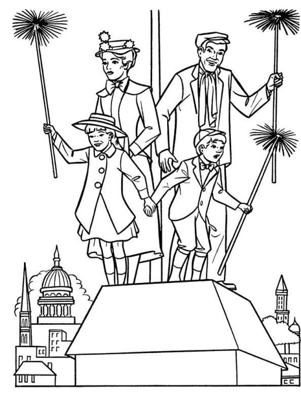 Mary Poppins 2 Coloring Page