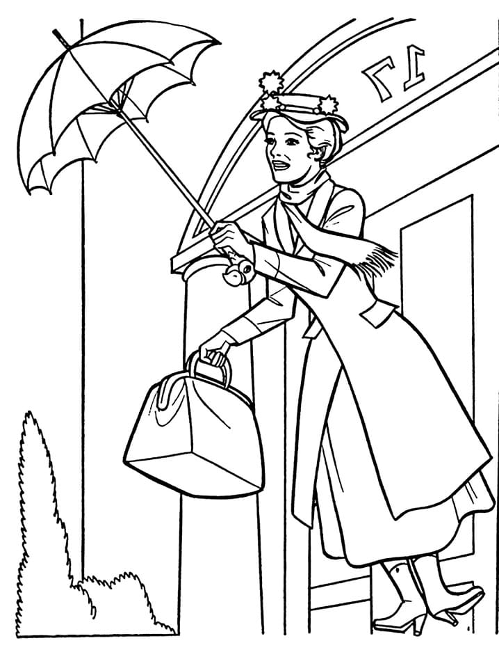 Mary Poppins 4 Coloring Page