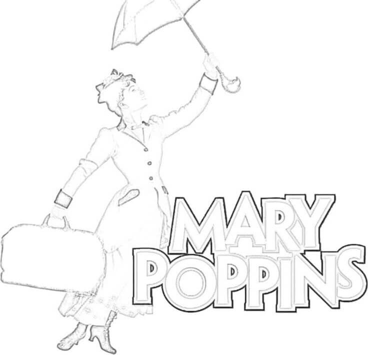 Mary Poppins 6 Coloring Page