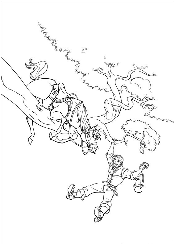 Maximus And Flynn On Tree Coloring Page