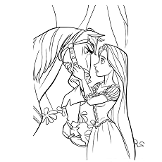 Maximus And Rapunzel Coloring Page