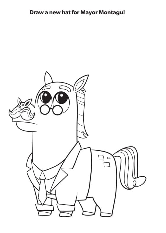 Mayor Montagu from Corn and Peg Coloring Page