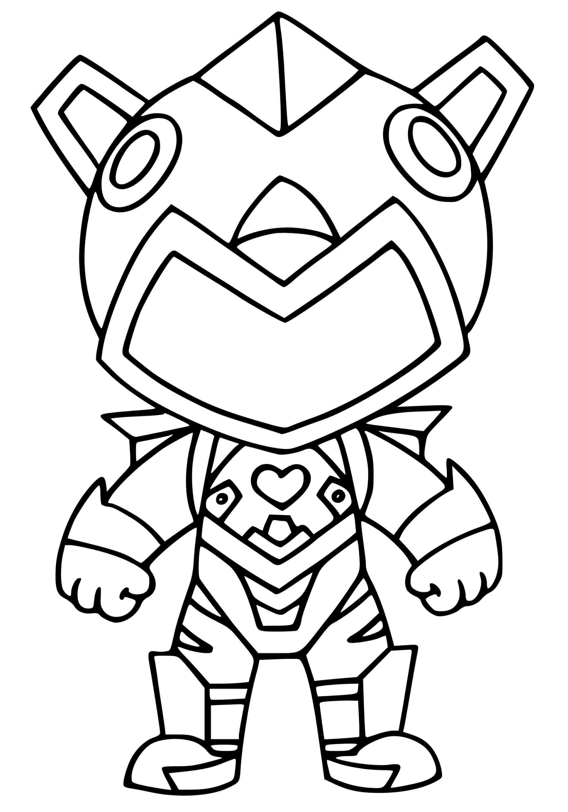 Mecha Cuddle Master Fortnite Coloring Page