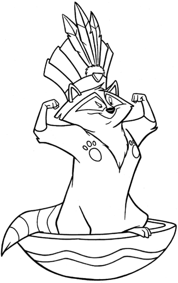 Meeko Strong Coloring Page