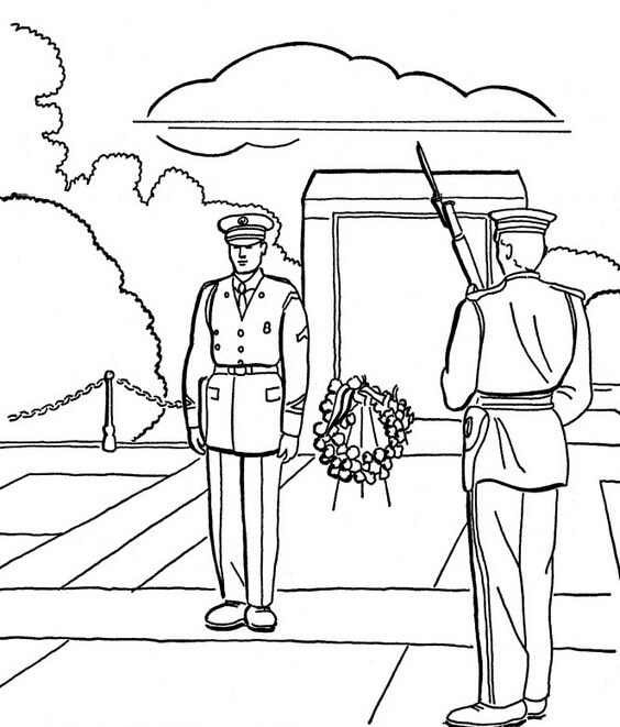 A Simple Memorial Day Coloring Page