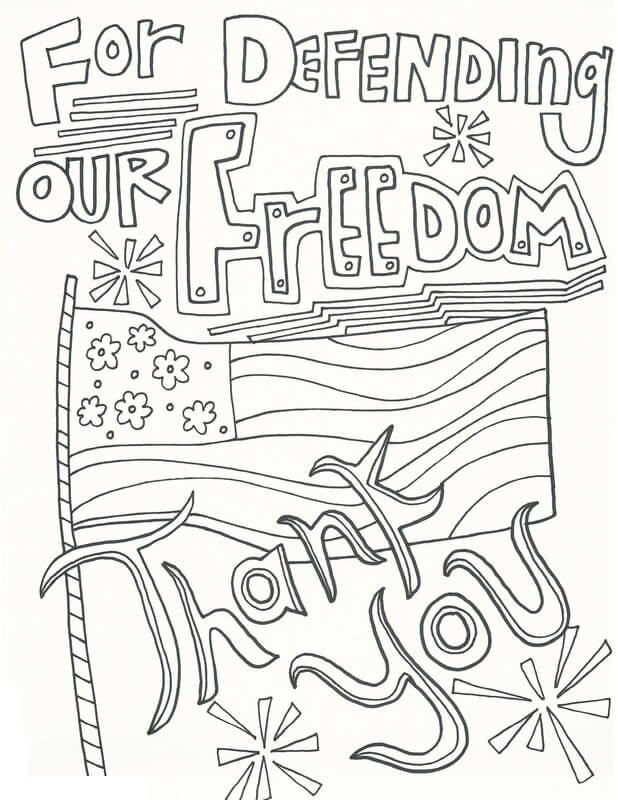 Memorial Day 3 Coloring Page