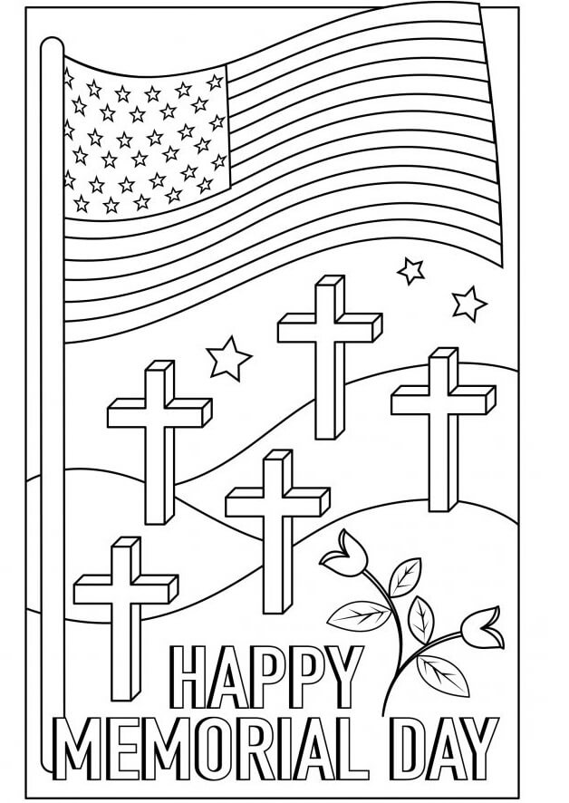 Memorial Day 4 Coloring Page