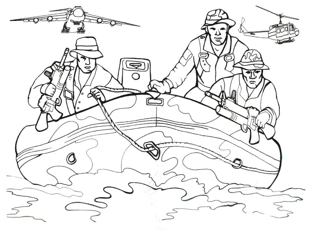 Memorial Day Navy Seals Coloring Page