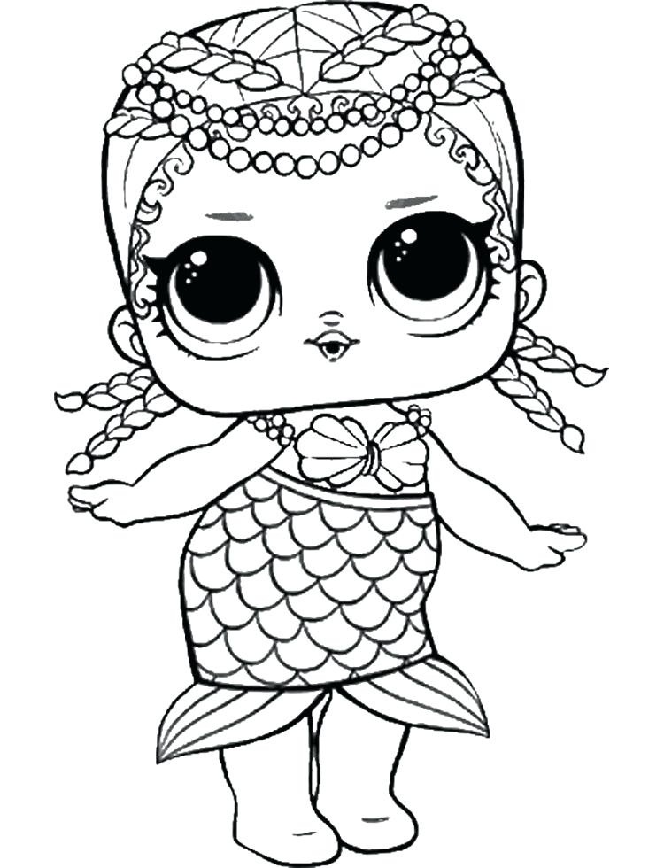 Merbaby Lol Doll Coloring Page