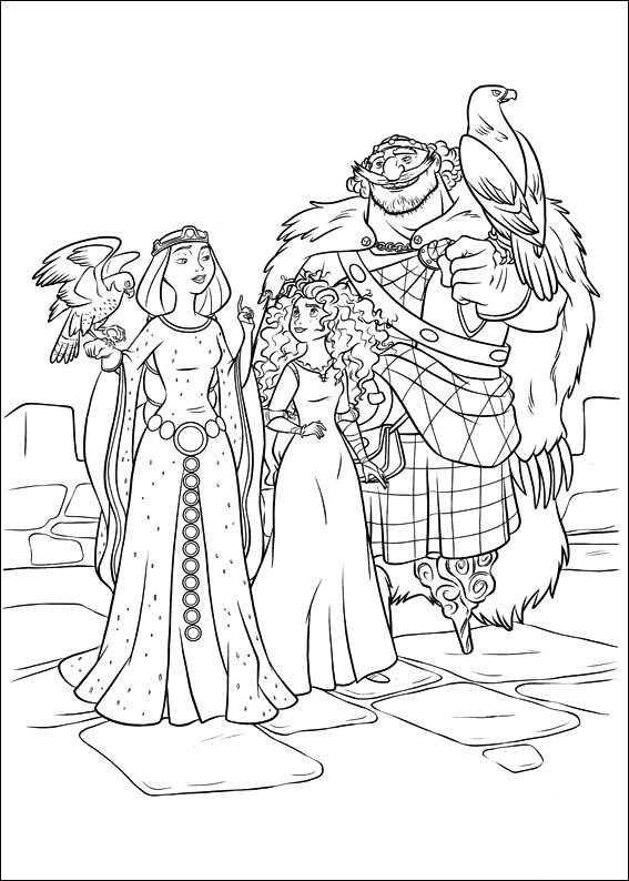 Merida’s Family Coloring Page