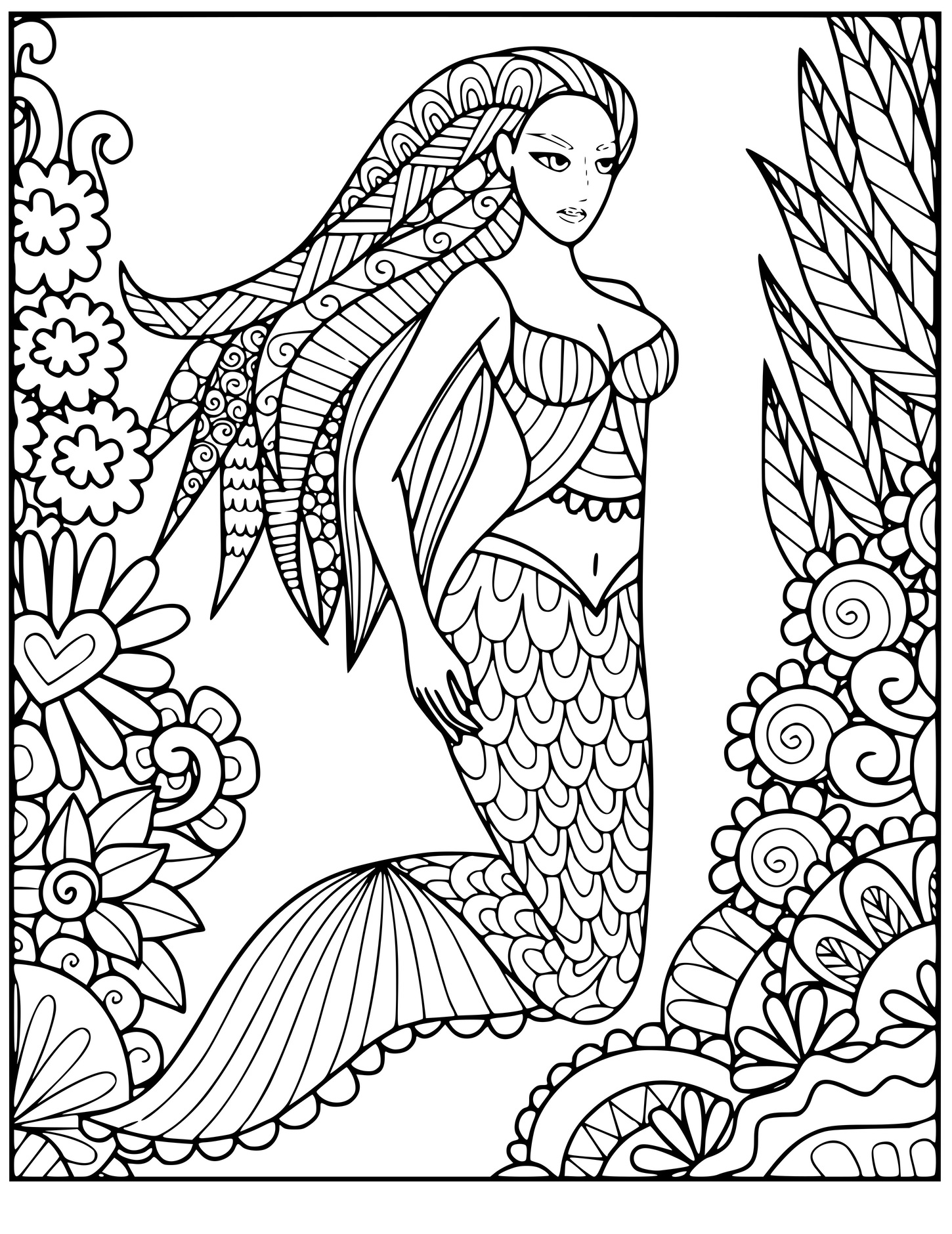 Mermaid Beautiful Hairs Lots Of Pretty Patterns