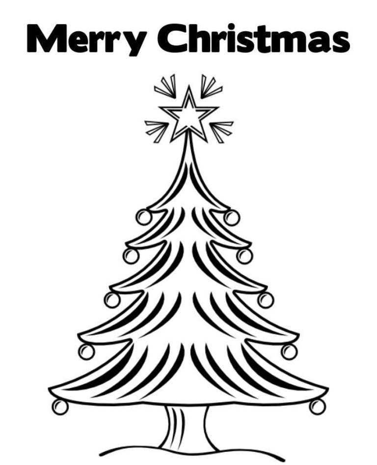 Merry Christmas S Tree Afdf Coloring Page
