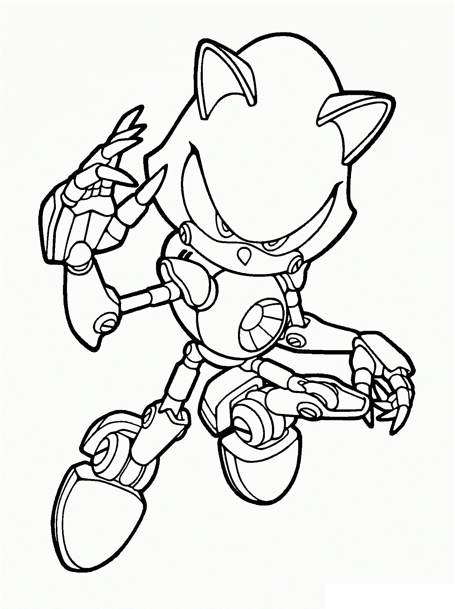 Metal Sonic Coloring Page