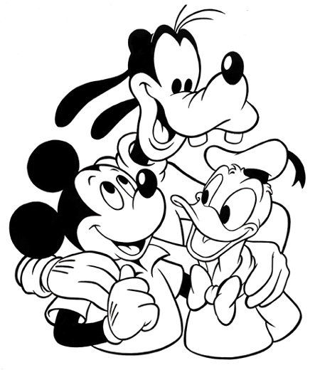 Mickey And Gang Disney Coloring Page