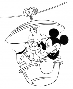 Mickey And Goofy On A Flying Boat Disney Bf4d Coloring Page