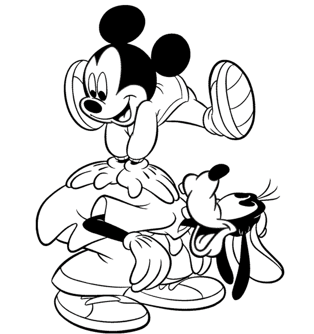 Mickey And Goofy Sf5e3 Coloring Page