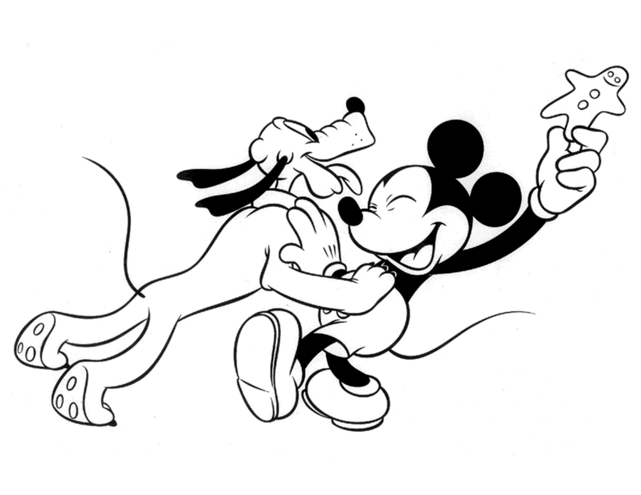 Mickey And Pluto S67d6 Coloring Page