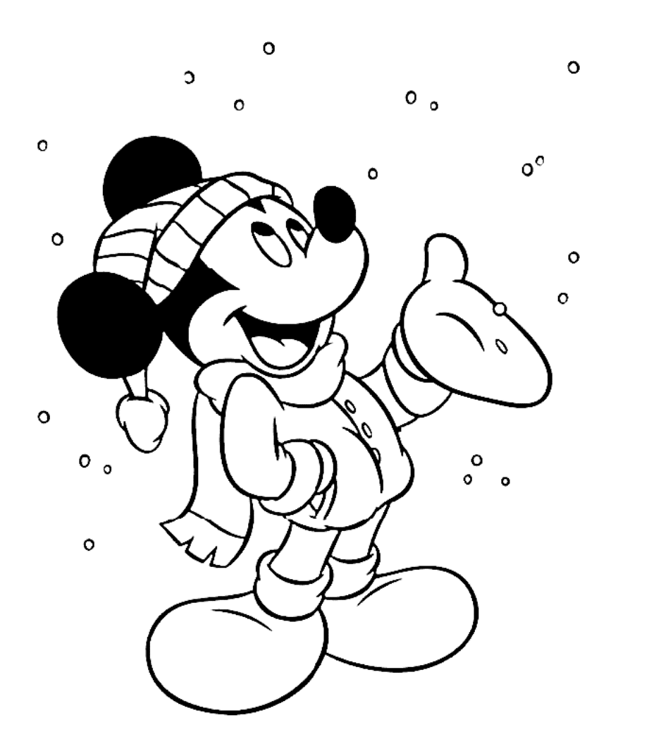 Mickey And The Snow In Winter