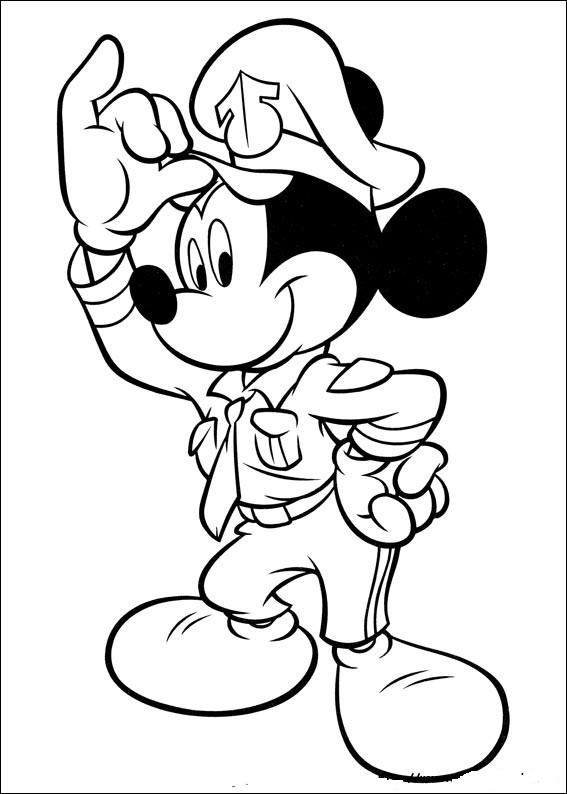Mickey As A Cop Disney 2d97 Coloring Page