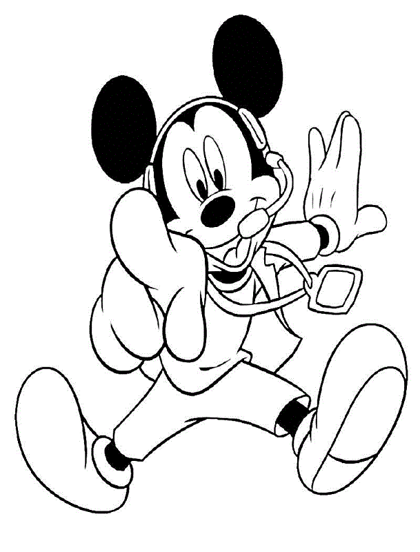 Mickey As Announcer Disney 7c83 Coloring Page