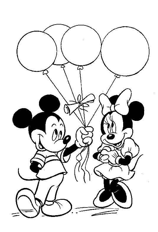 Mickey Gives Minnie Balloons Disney