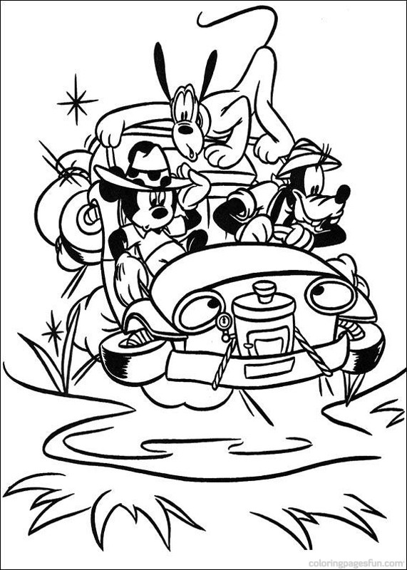 Mickey In His Journey Disney Coloring Page
