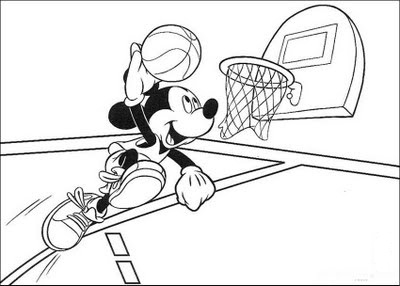Mickey Making A Score Disney Coloring Page